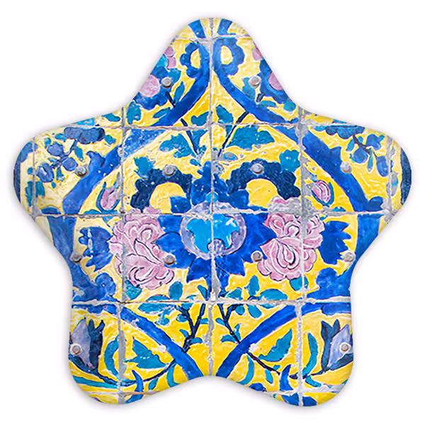 پیکسل خندالو طرح کاشی مدل ستاره ای کد 2165