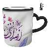 ماگ حرارتی مدل دسته قلبی طرح عاشقانه کد 39
