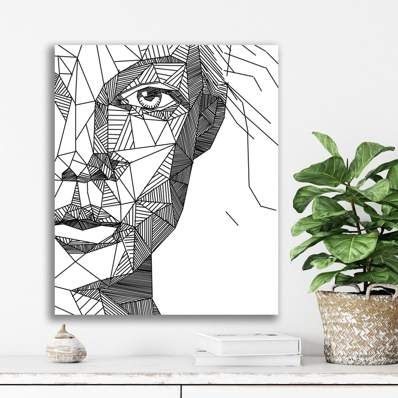 تابلو شاسی دنیای قاب مدل لاین ارت مینیمال Abstract Line | دنیای قاب