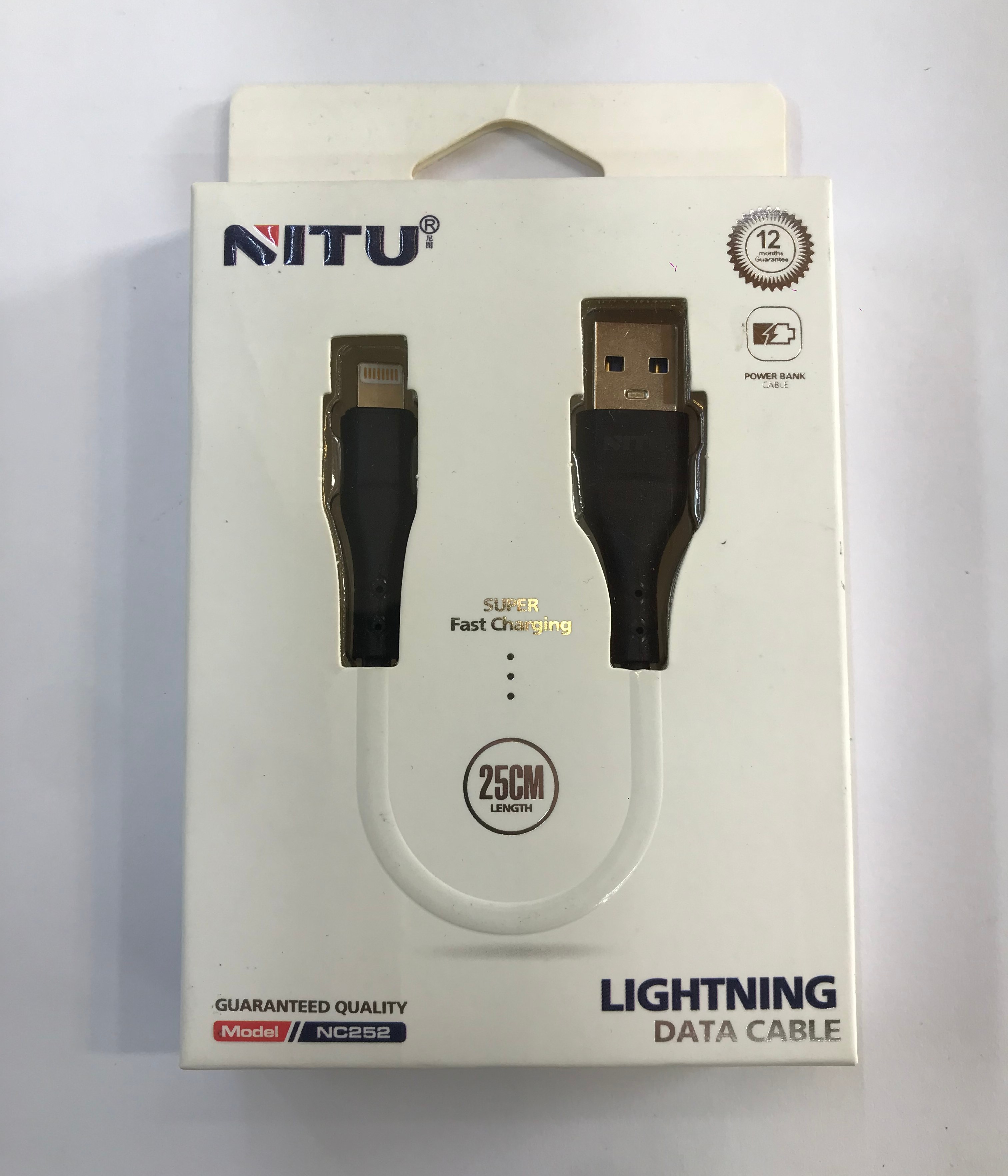 کابل کوتاه آیفونی فست شارژ  Nitu  NC252   25cm