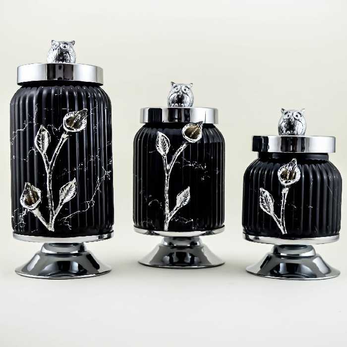 بانکه مدل کندی شیاردار کد PR02 مجموعه 3 عددی 