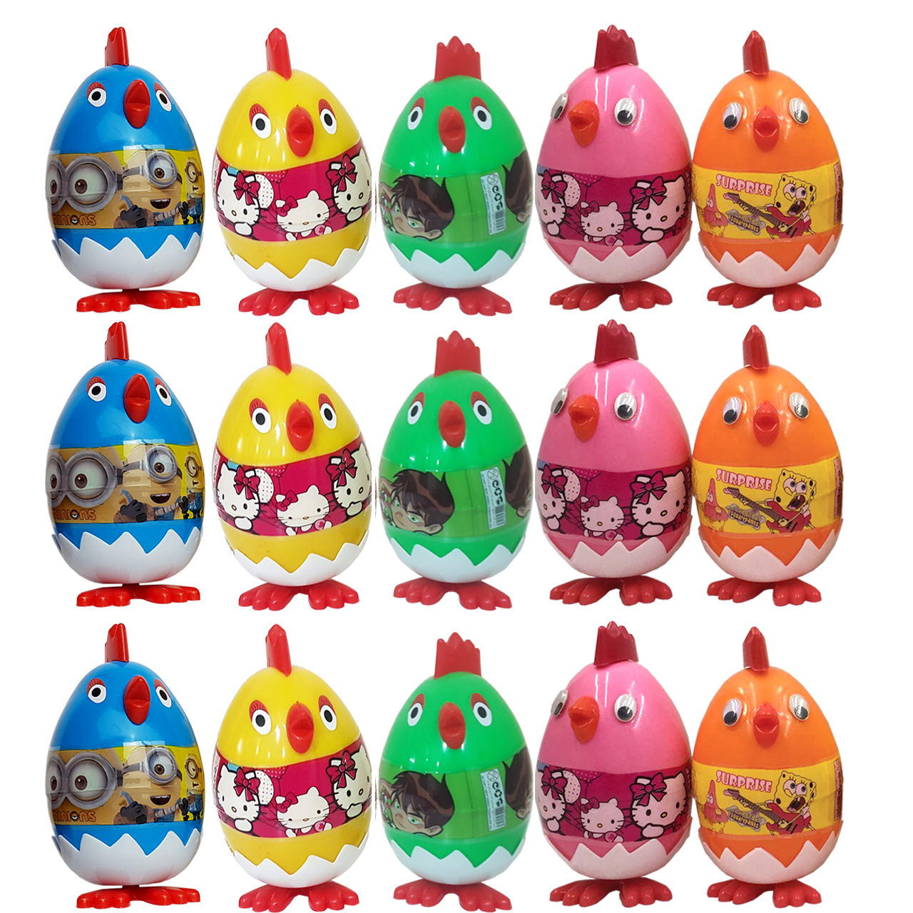 اسباب بازی شانسی طرح جوجه مدل 55 بسته 15عددی