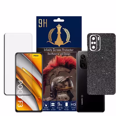 برچسب پوششی اینفینیتی مدل PRO MAX مناسب برای گوشی موبایل شیایومی POCO F3 به همراه محافظ صفحه نمایش