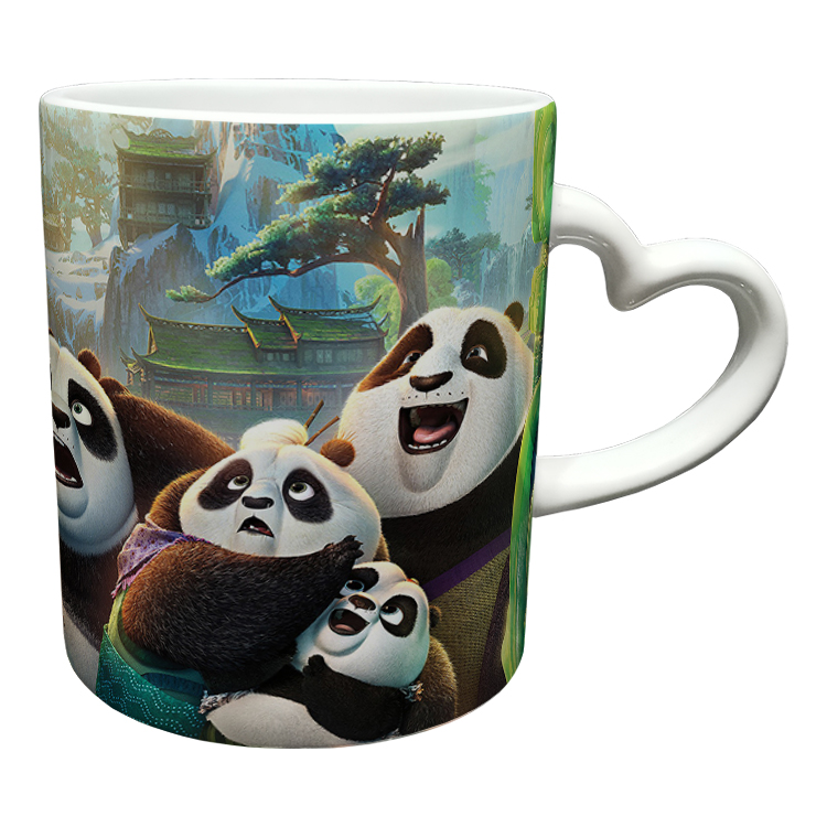 ماگ مدل دسته قلبی طرح پاندا کنگ فو کار کد 7