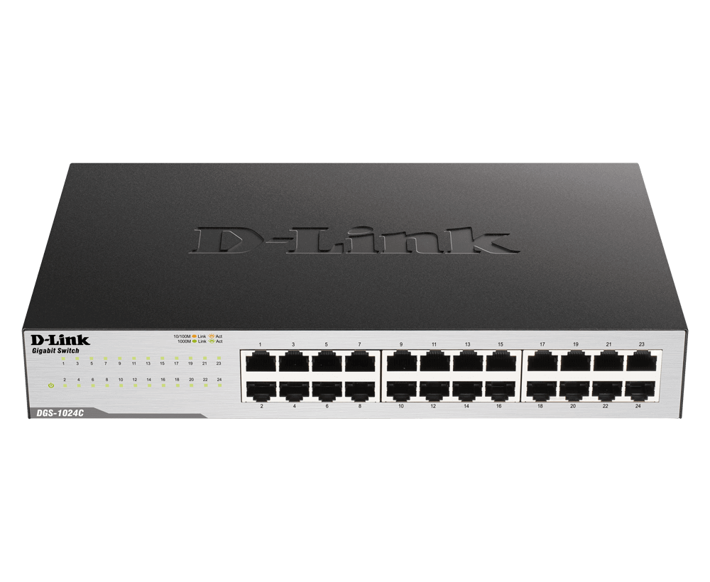 سوئیچ رکمونت گیگابیت 24 پورت دی لینک D-LINK DGS-1024C - تکنو لینک 148