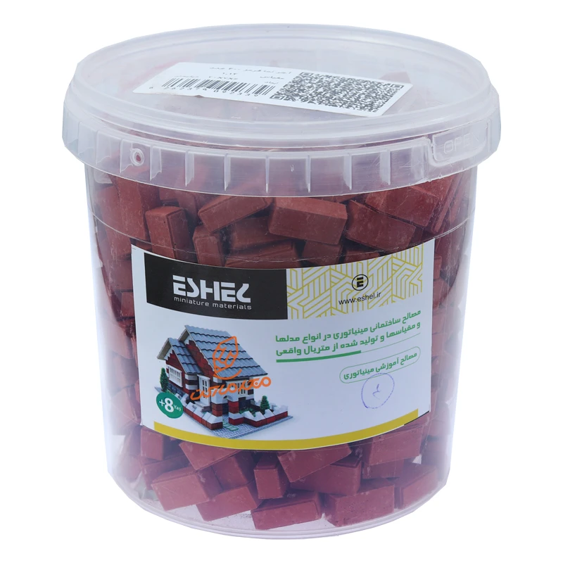 قیمت و خرید ماکت آجر فشاری قرمز مینیاتوری 400 عددی اشل ESHEL