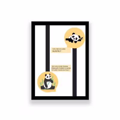 تابلو طرح فانتزی پاندا