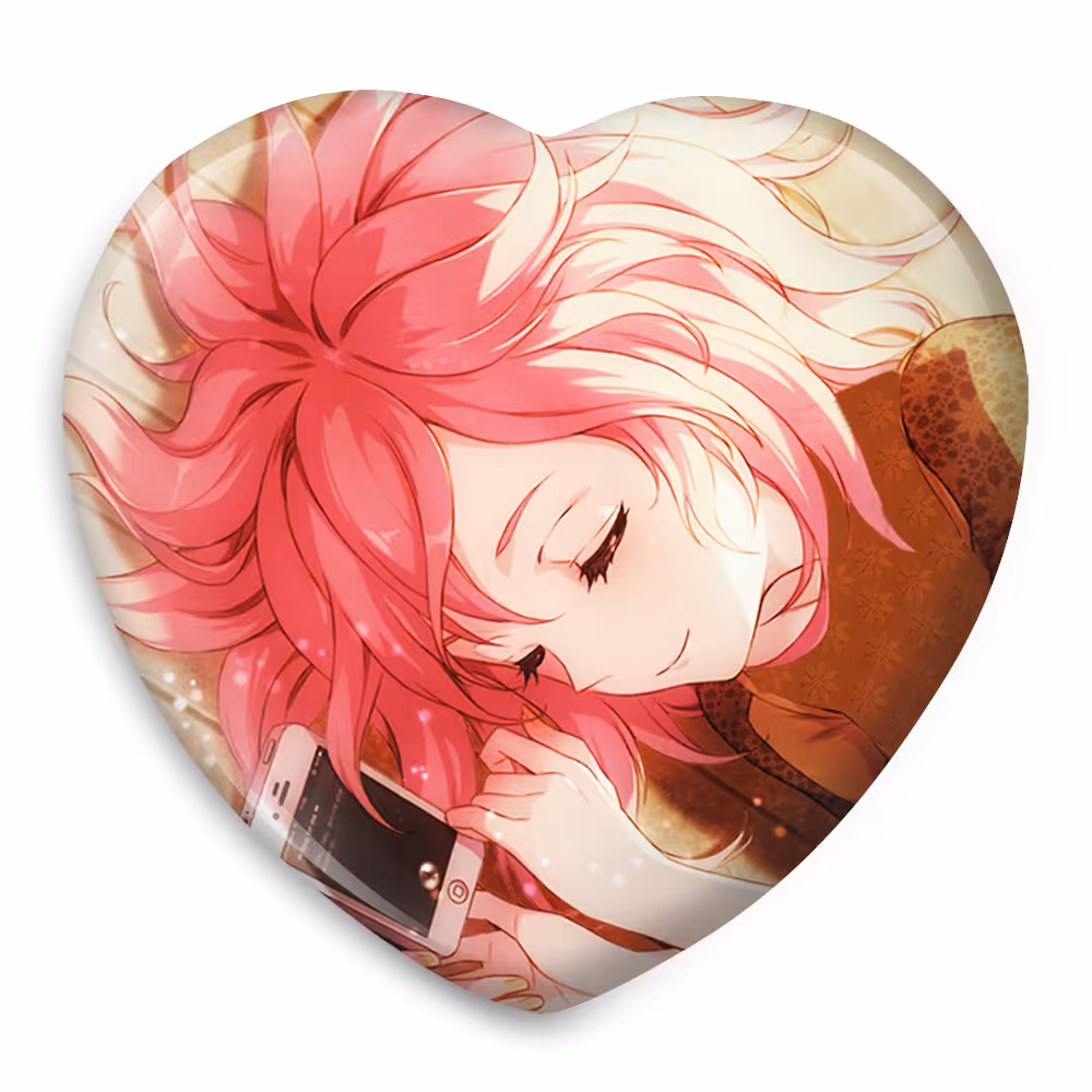 پیکسل خندالو طرح انیمه دختر مدل قلبی کد 12118