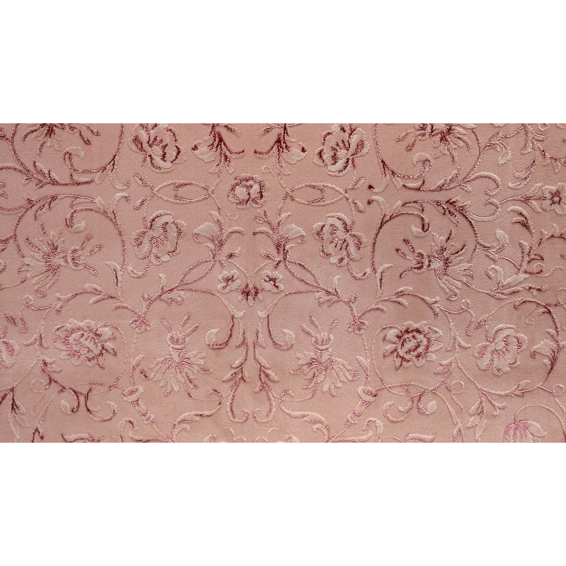 فرش ماشینی زمرد مشهد کد DI02 زمینه صورتی