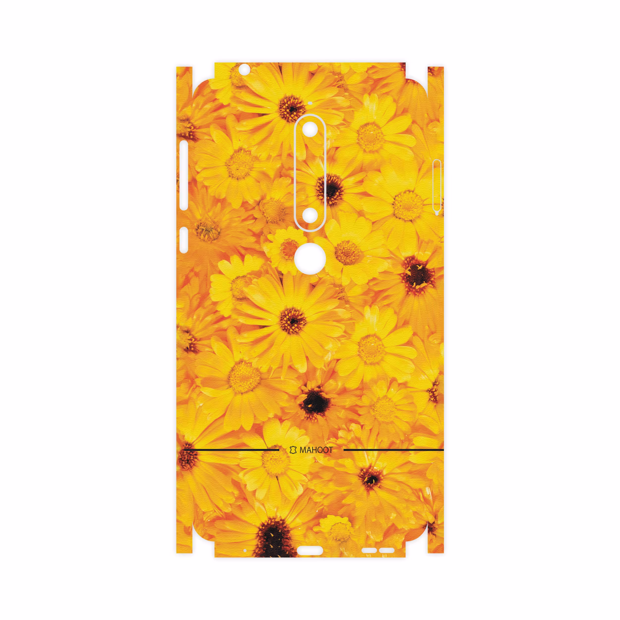 برچسب پوششی ماهوت مدل Yellow-Flower-FullSkin مناسب برای گوشی موبایل نوکیا 6.1