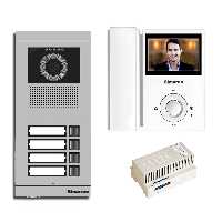 پک چهار واحدی آیفون تصویری سیماران مانیتور 43FL پنل فرداد به همراه تغذیه و سوییچر