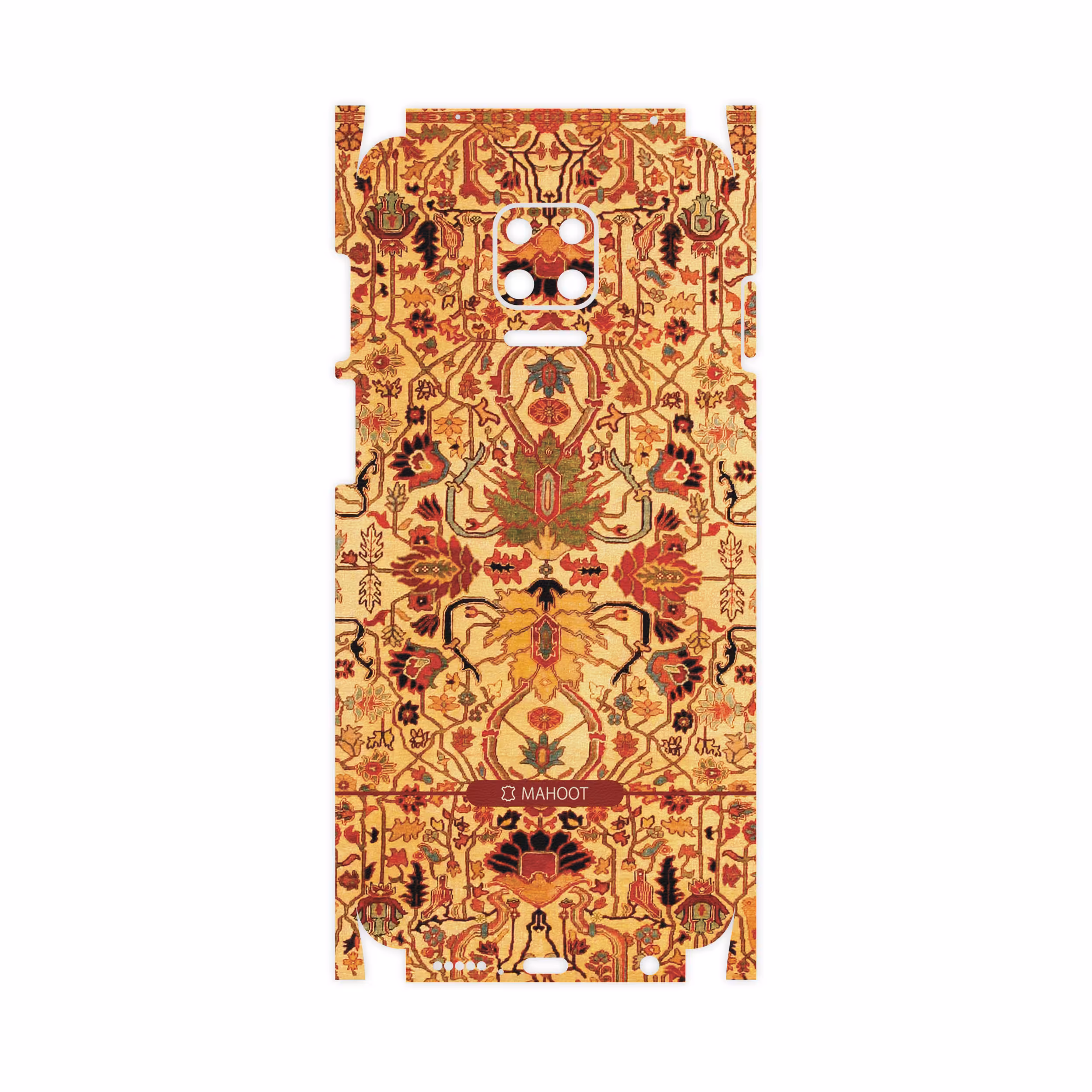 برچسب پوششی ماهوت مدل Persian-Carpet-Yellow-FullSkin مناسب برای گوشی موبایل شیائومی Redmi Note 9s