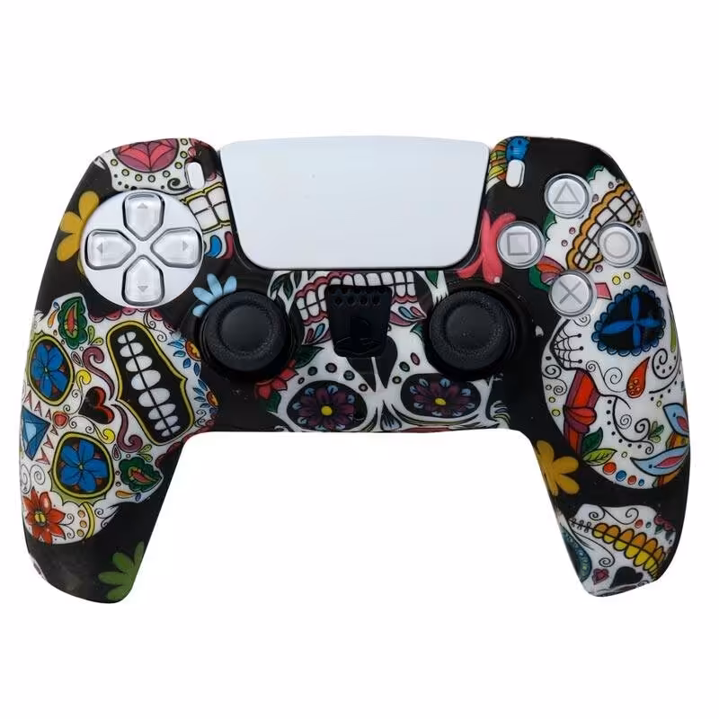روکش دسته بازی PS5 طرح اسکلت گلدار