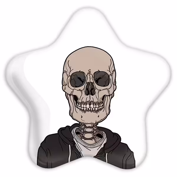 پیکسل خندالو طرح اسکلت مدل ستاره ای کد 1169