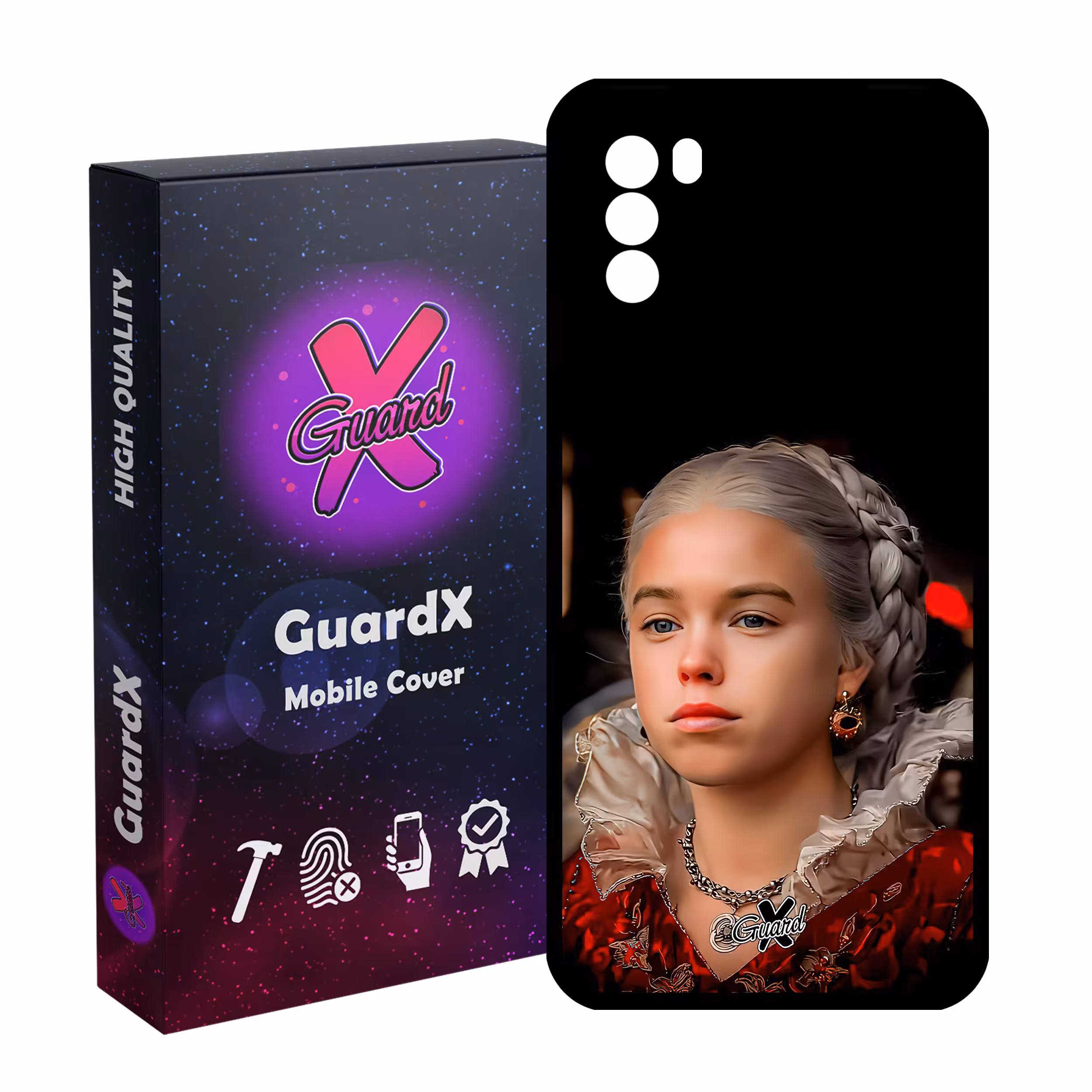 کاور گارد ایکس طرح خاندان اژدها مدل Glass10493 مناسب برای گوشی موبایل شیائومی Poco M3