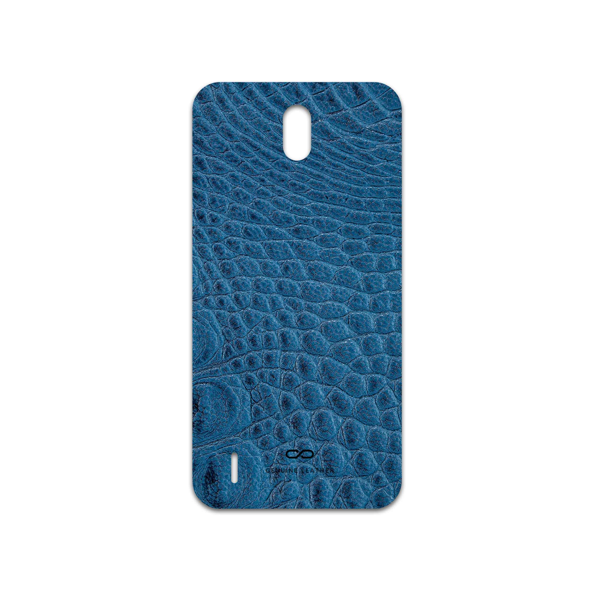 برچسب پوششی ماهوت مدل Blue-Crocodile-Leather مناسب برای گوشی موبایل نوکیا C1