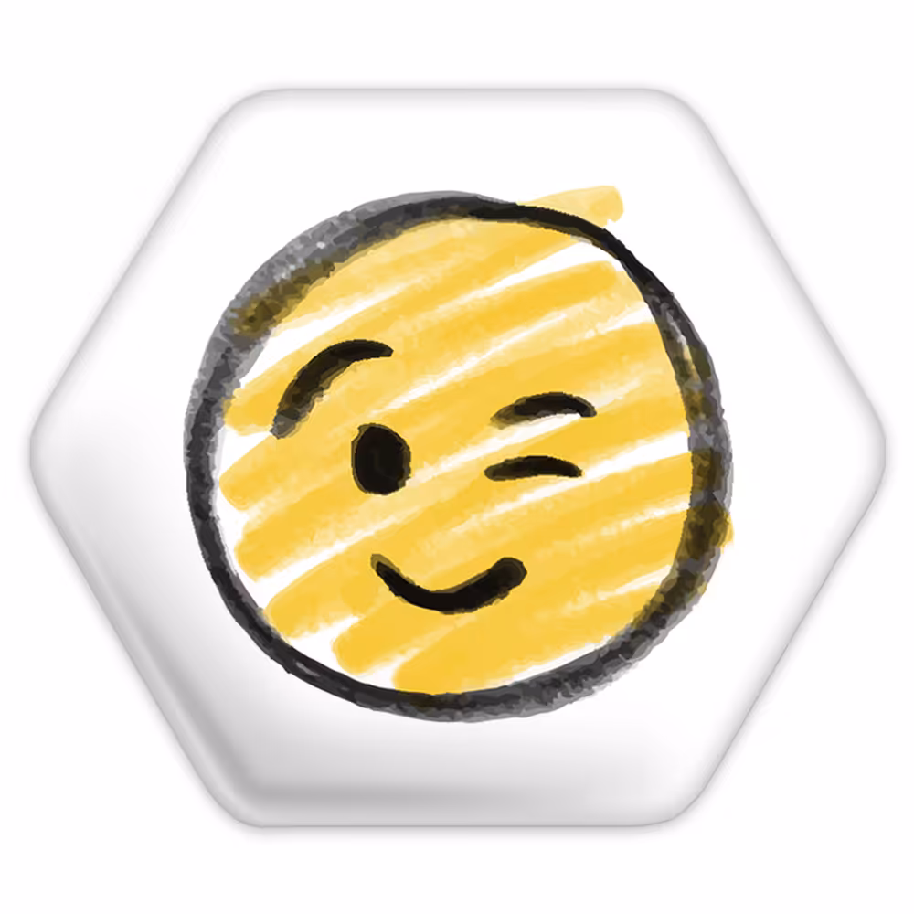 پیکسل خندالو طرح ایموجی مدل شش ضلعی کد 3048