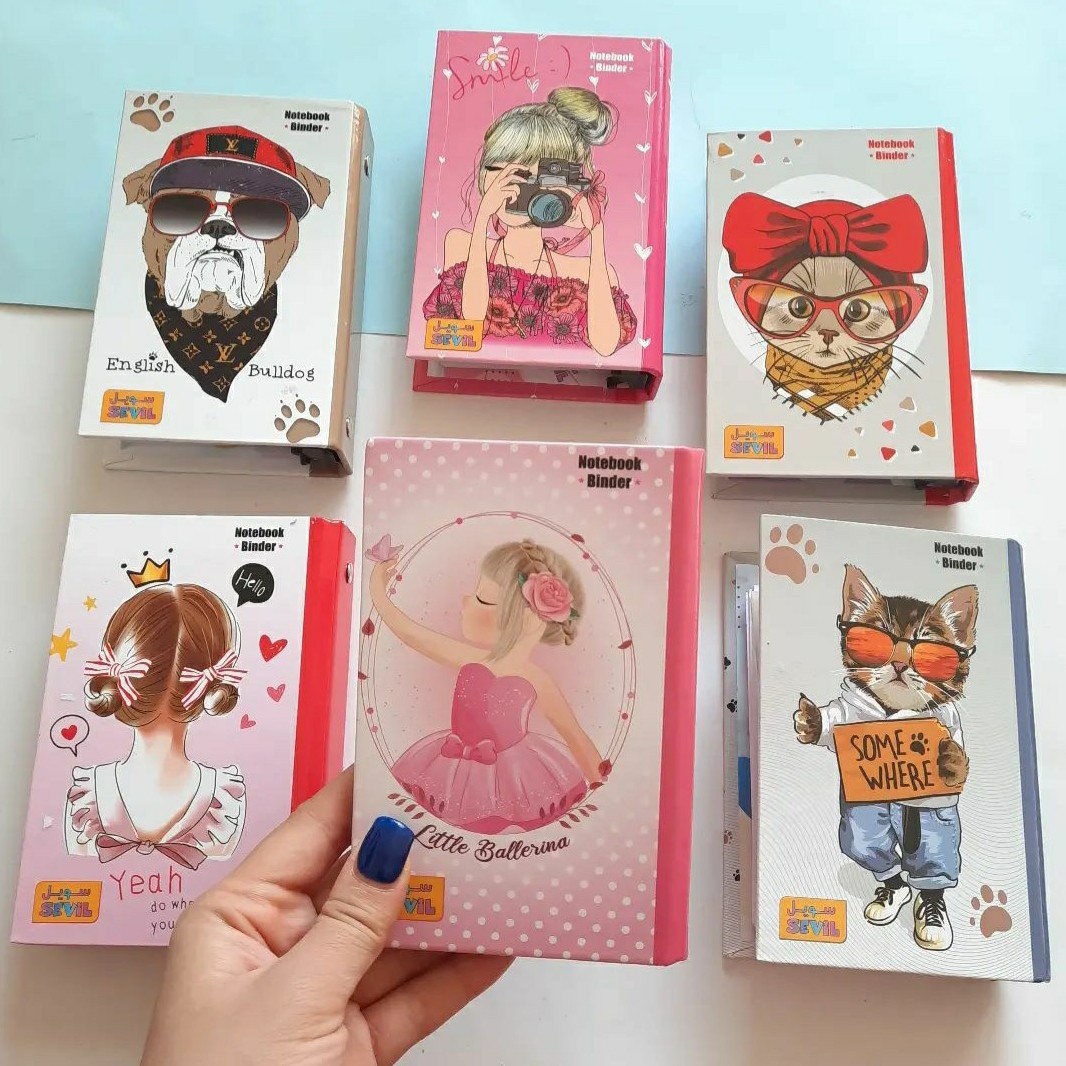 مینی کلاسور های برند سویل همراه کاغذ در انواع طرح ها