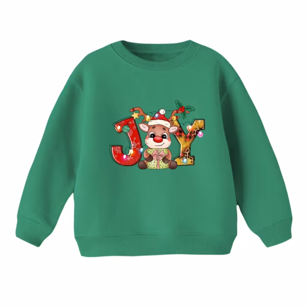 سویشرت بچگانه مدل گوزن کریسمس کد 23 رنگ سبز