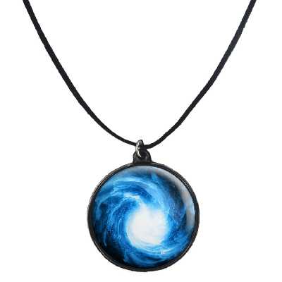 گردنبند پرمانه طرح سیاه چاله ها کد pmb.25902 مدل دو طرفه