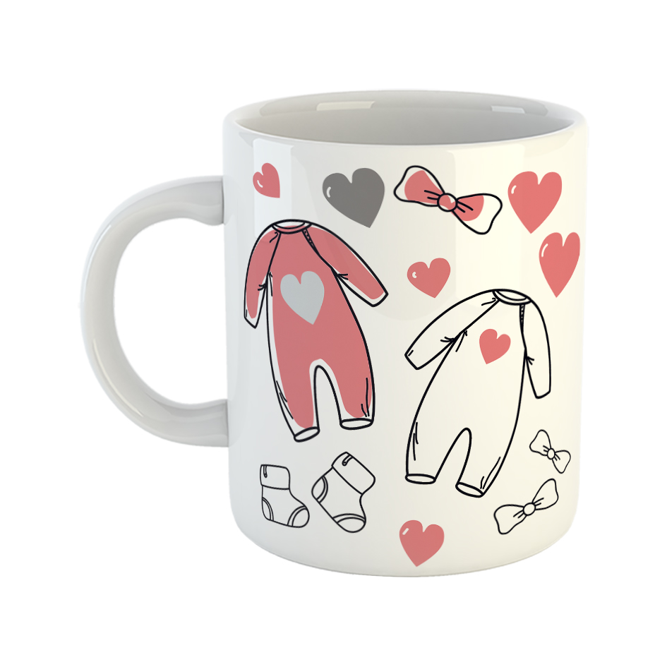 ماگ طرح لباس بچه دخترونه