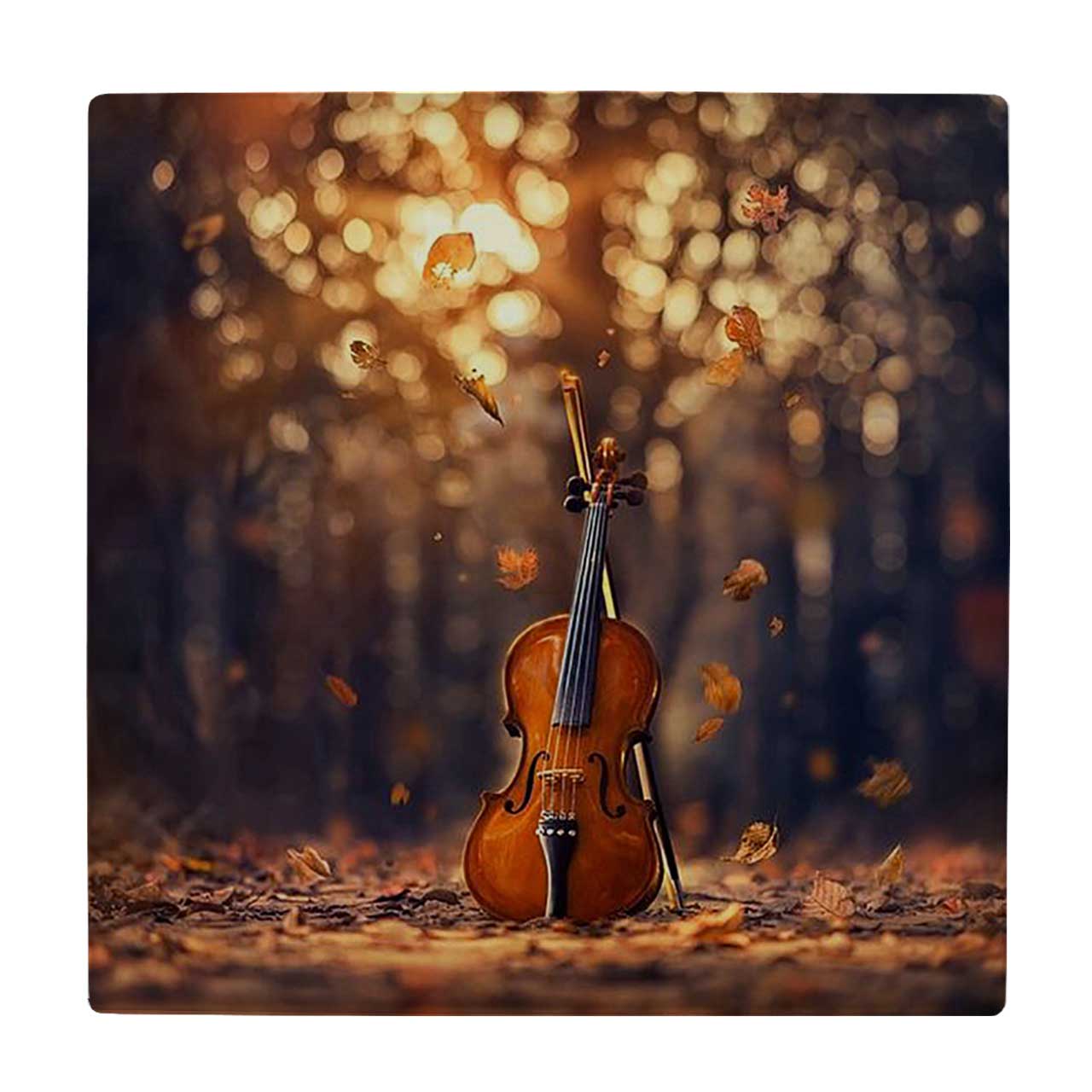  زیر لیوانی  طرح ویولن در جنگل کد    5768000_4024