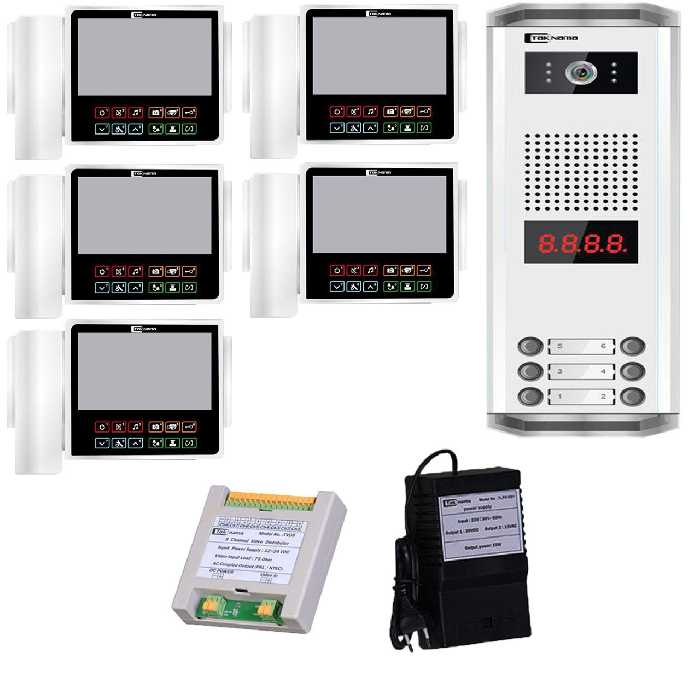 درب بازکن تصویری تک نما مدل C70-5V مجموعه 6 عددی