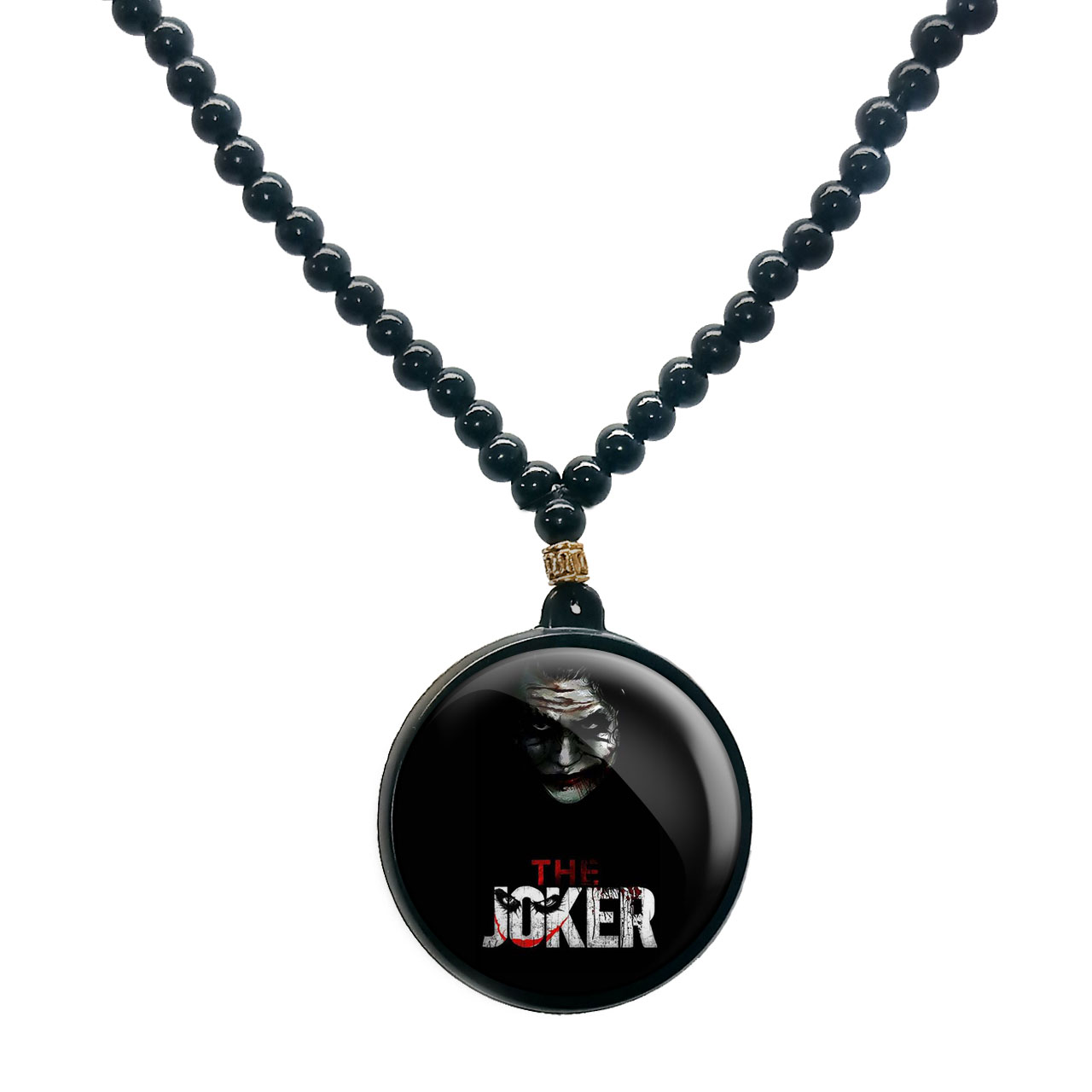 گردنبند پرمانه طرح جوکر کد pmd.6098 مدل دو طرفه