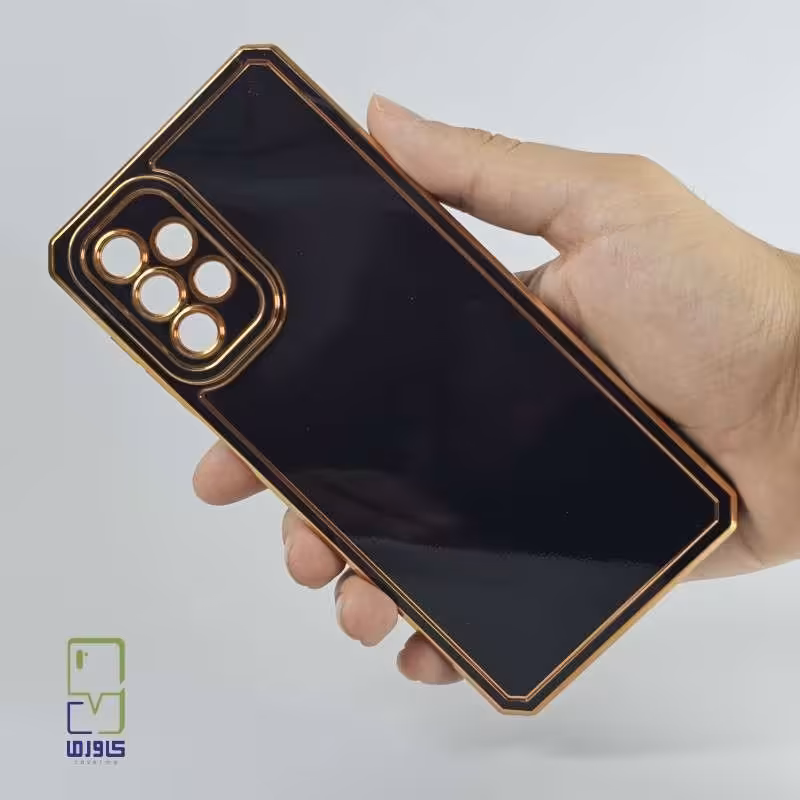 قاب گوشی a53 دور طلایی مای کیس مشکی | Samsung A53