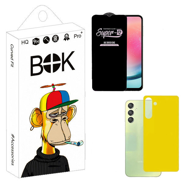 محافظ صفحه نمایش بوک مدل SuperD Touch مناسب برای گوشی موبایل سامسونگ galaxy a24 به همراه محافظ پشت گوشی | کالا برتری