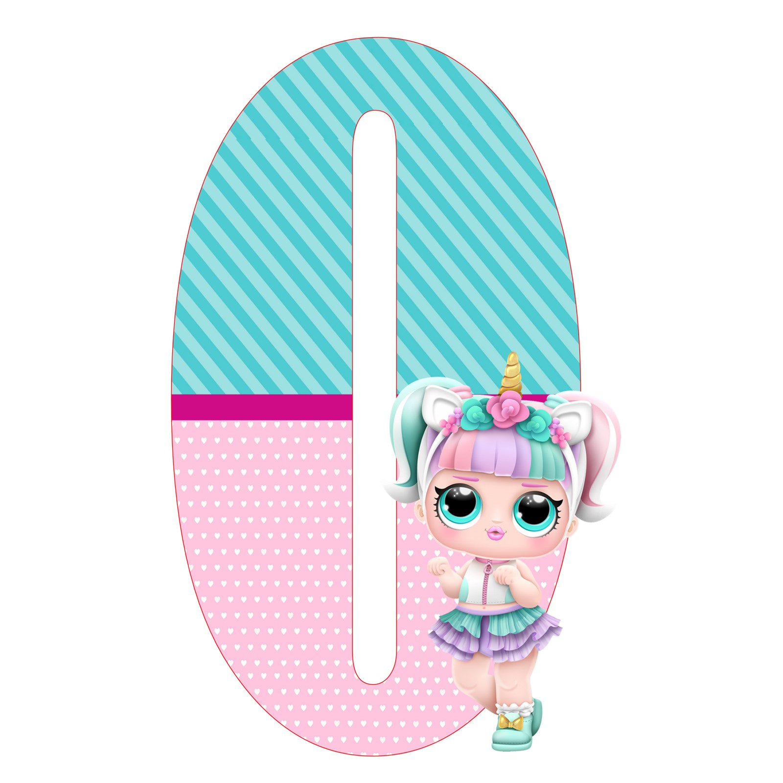 استند رومیزی تولد طرح عدد 0 مدل ال و ال کد 02