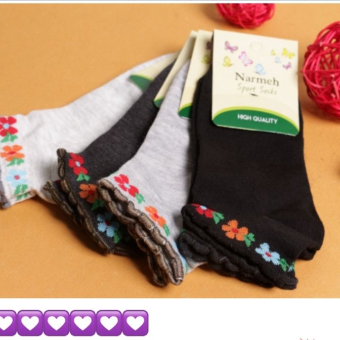 جوراب ساق گلدار