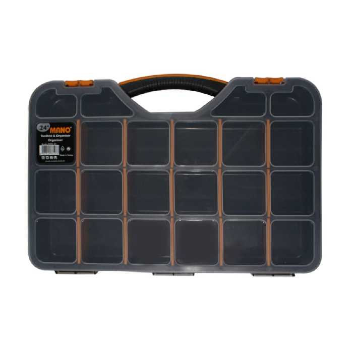 جعبه مرتب ساز پیچ و مهره 24 اینچ قفل پلاستیکی کد ORG24 مانو - بی باکس