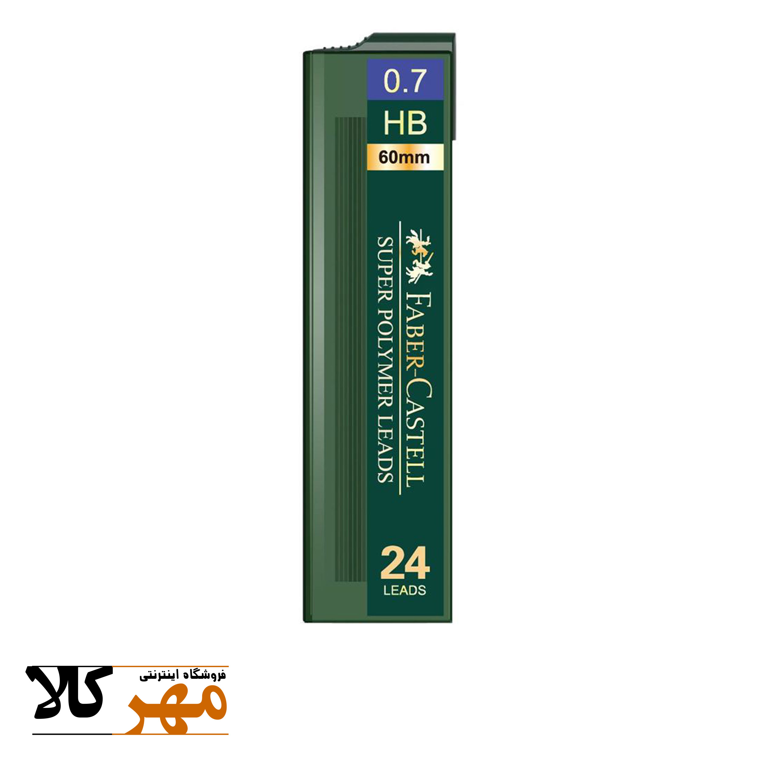 نوک اتود 0.7 فابر کستل 24 تایی بدنه سبز