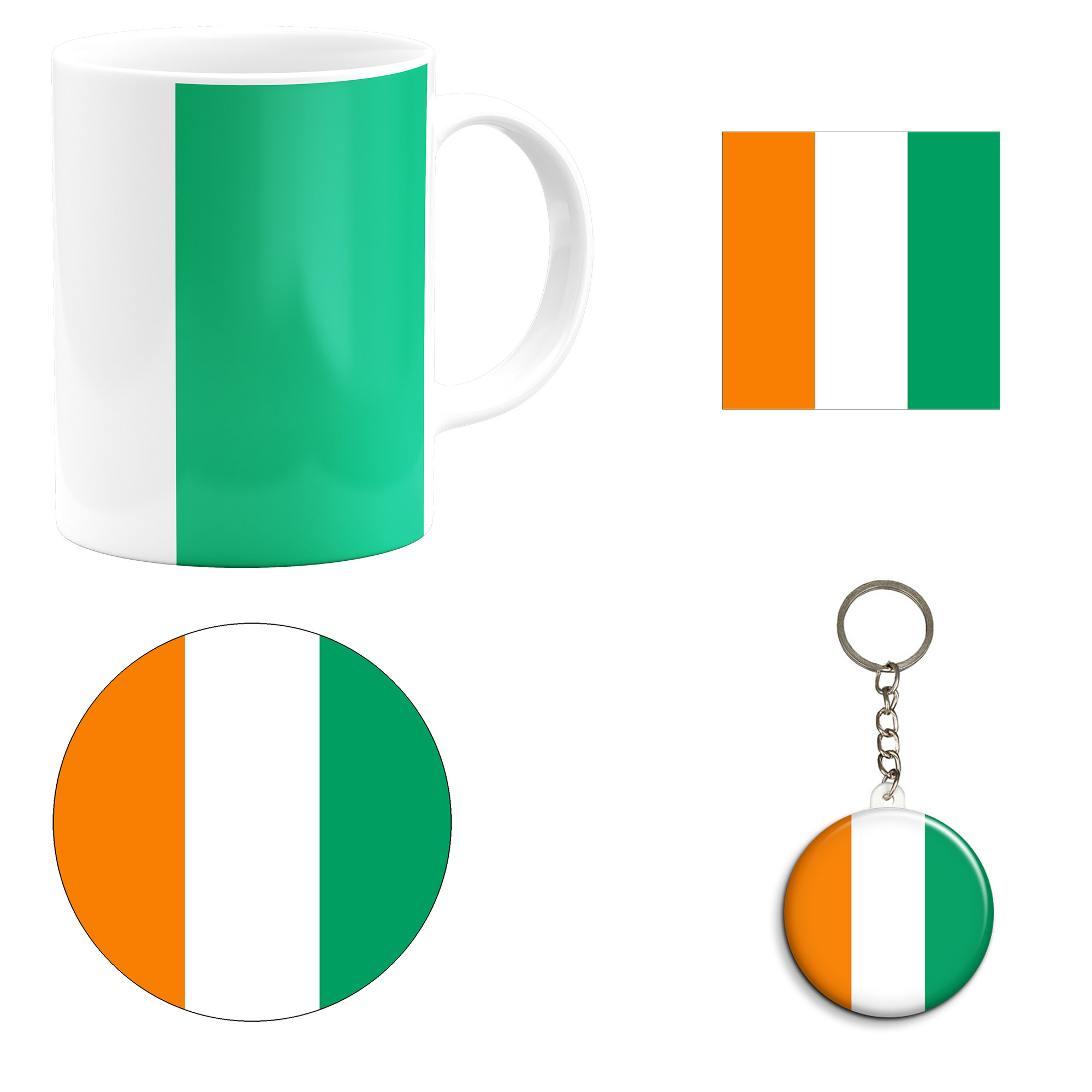 ست هدیه ماگ طرح پرچم ساحل عاج مدل Côte d'Ivoire کد M1