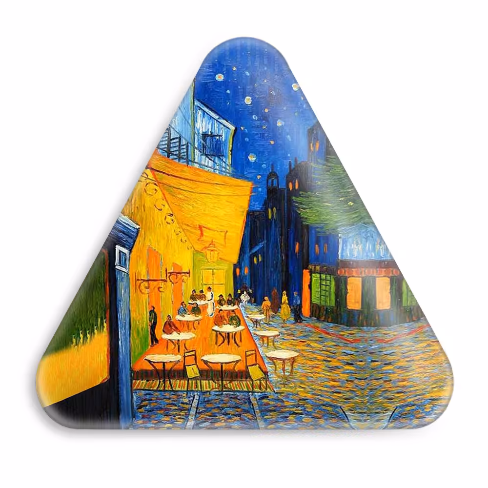 پیکسل خندالو طرح کافه تراس در شب ونگوگ مدل مثلثی کد 3724