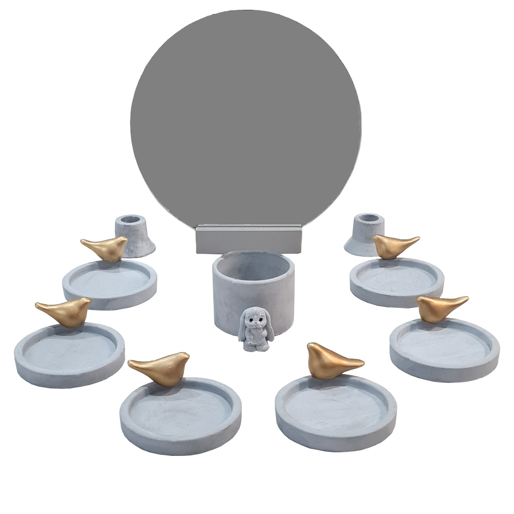 مجموعه ظروف هفت سین 12 پارچه مدل مرغ آمین