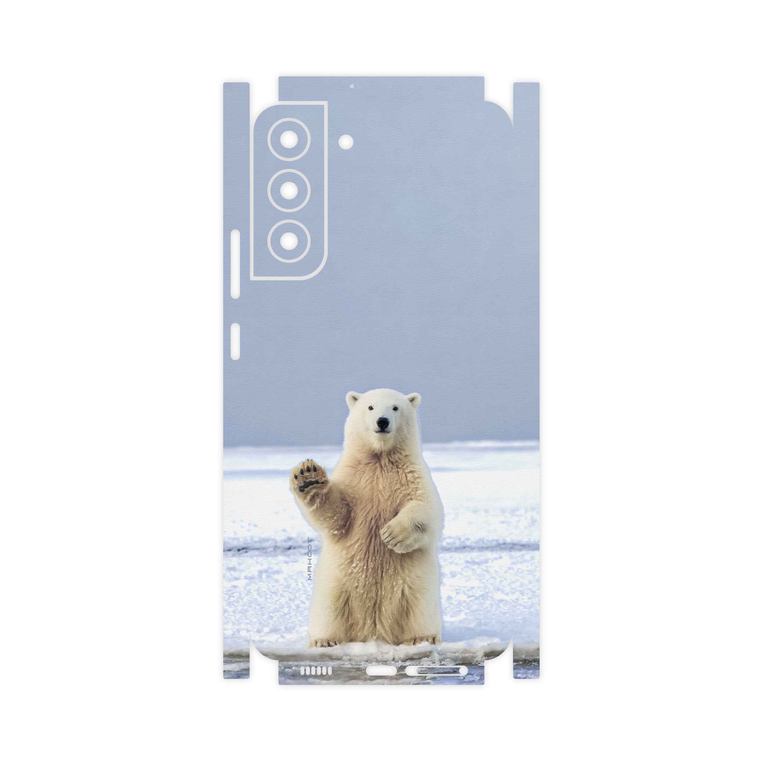 برچسب پوششی ماهوت مدل Polar-bear-FullSkin مناسب برای گوشی موبایل سامسونگ Galaxy S22 Plus 5G