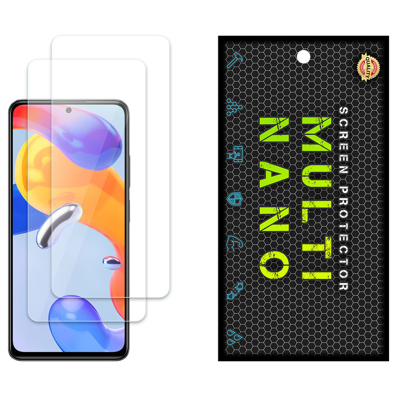 محافظ صفحه نمایش مولتی نانو مدل X-S2N مناسب برای گوشی موبایل شیائومی Redmi Note 11 Pro 5G بسته دو عددی | کالا برتری