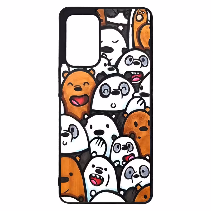 کاور طرح خرس های کله فندقی کد G-036 مناسب برای گوشی موبایل سامسونگ Galaxy A72 / A72 5G | دیجی قاب دونی