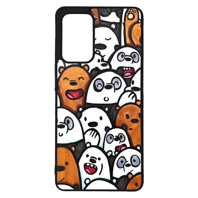 کاور طرح خرس های کله فندقی کد G-036 مناسب برای گوشی موبایل سامسونگ Galaxy A72 / A72 5G | دیجی قاب دونی