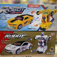 ماشین تبدیل شونده  به ربات جنس بسیار خوب خارجی موزیکال و چراغدار