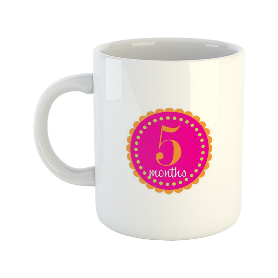 ماگ طرح ماه شمار مدل پنج ماهگی