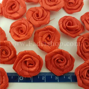 گل پفکی ساتن کوچک قرمز