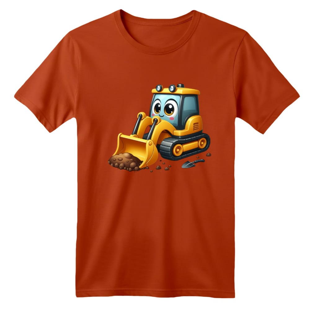 تی شرت آستین کوتاه بچگانه مدل لودر رنگ آجری