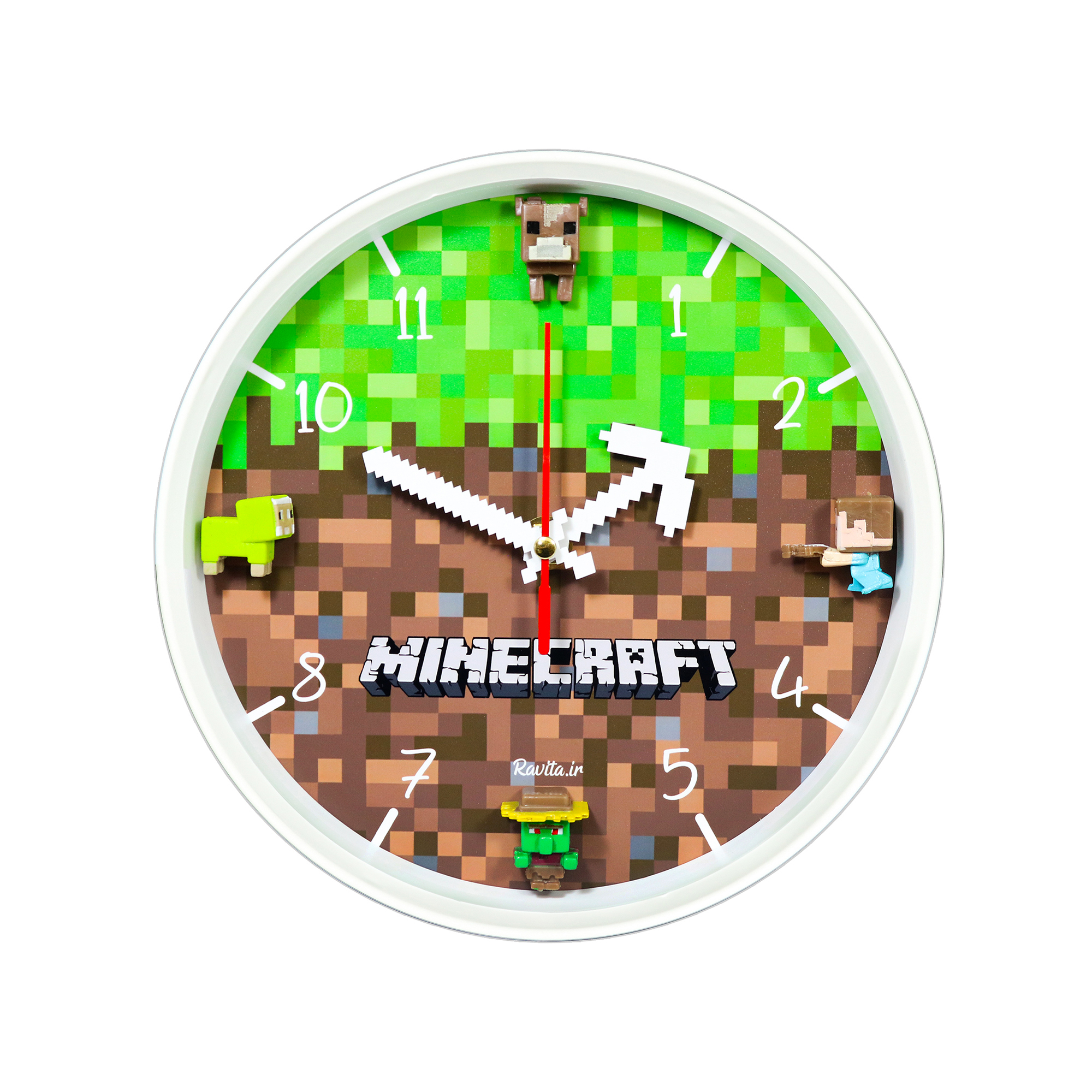 ساعت دیواری رومیزی دیواری ماینکرفت راویتا مدل فیگور کد 4A