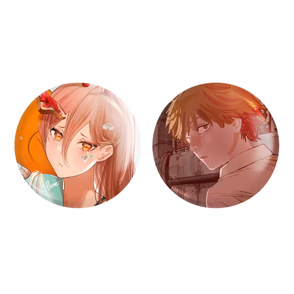 پیکسل خندالو مدل دنجی و پاور انیمه مرد اره ای کد 1794517949 مجموعه 2 عددی