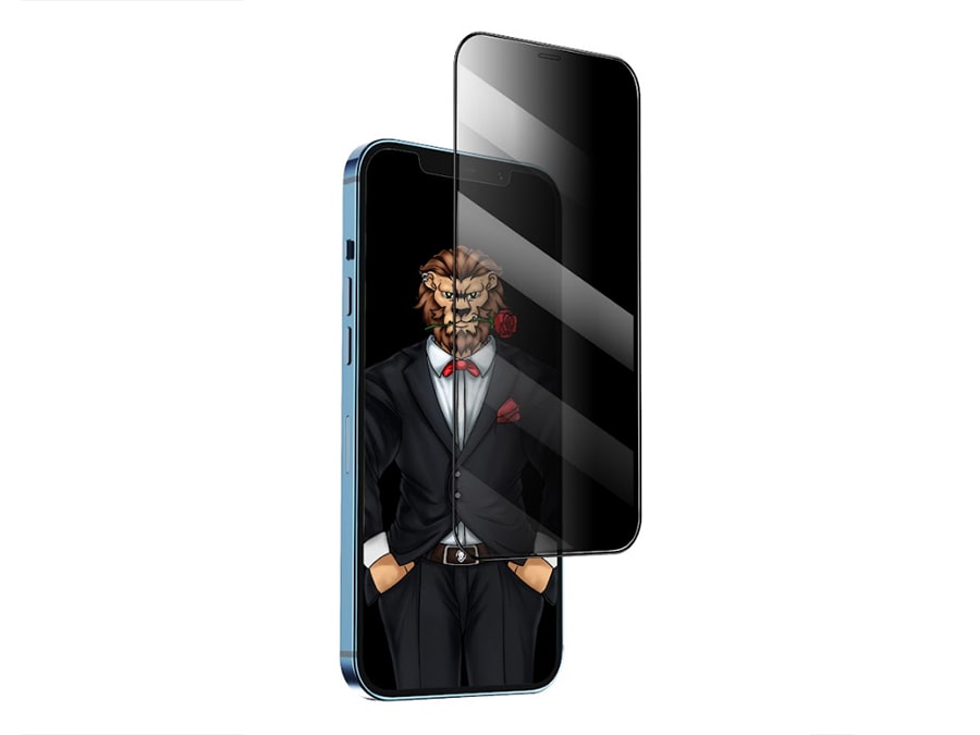 محافظ صفحه نمایش شیشه ای پرایویسی ضد ضربه آیفون گرین Green iPhone 12 Pro Max 3D Unbreakable Privacy Anti-Shock Glass