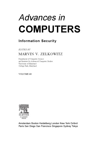 خرید و دانلود نسخه کامل کتاب Advances in Computers, Vol. 60