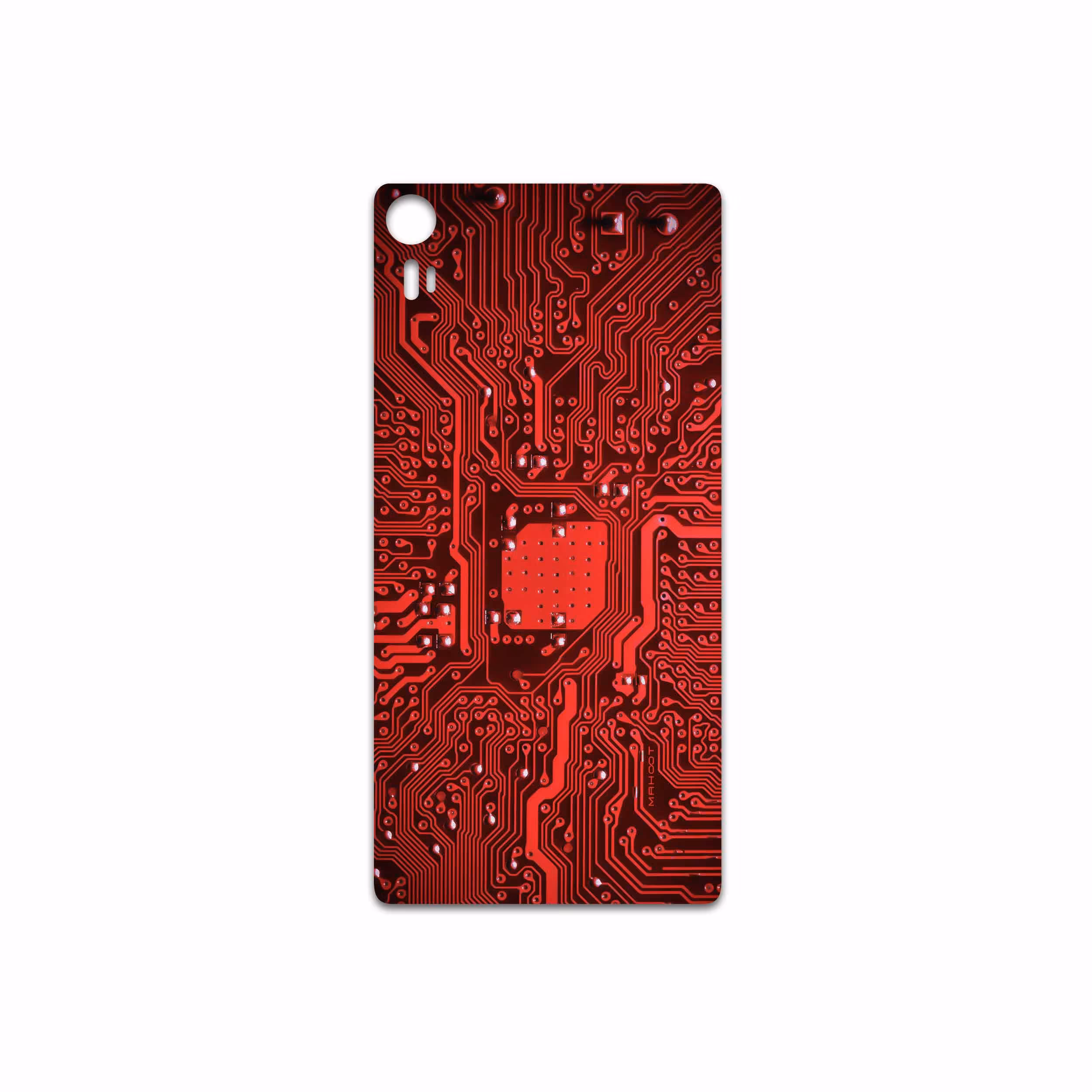 برچسب پوششی ماهوت مدل Red Printed Circuit Board مناسب برای گوشی موبایل لنوو Vibe Shot